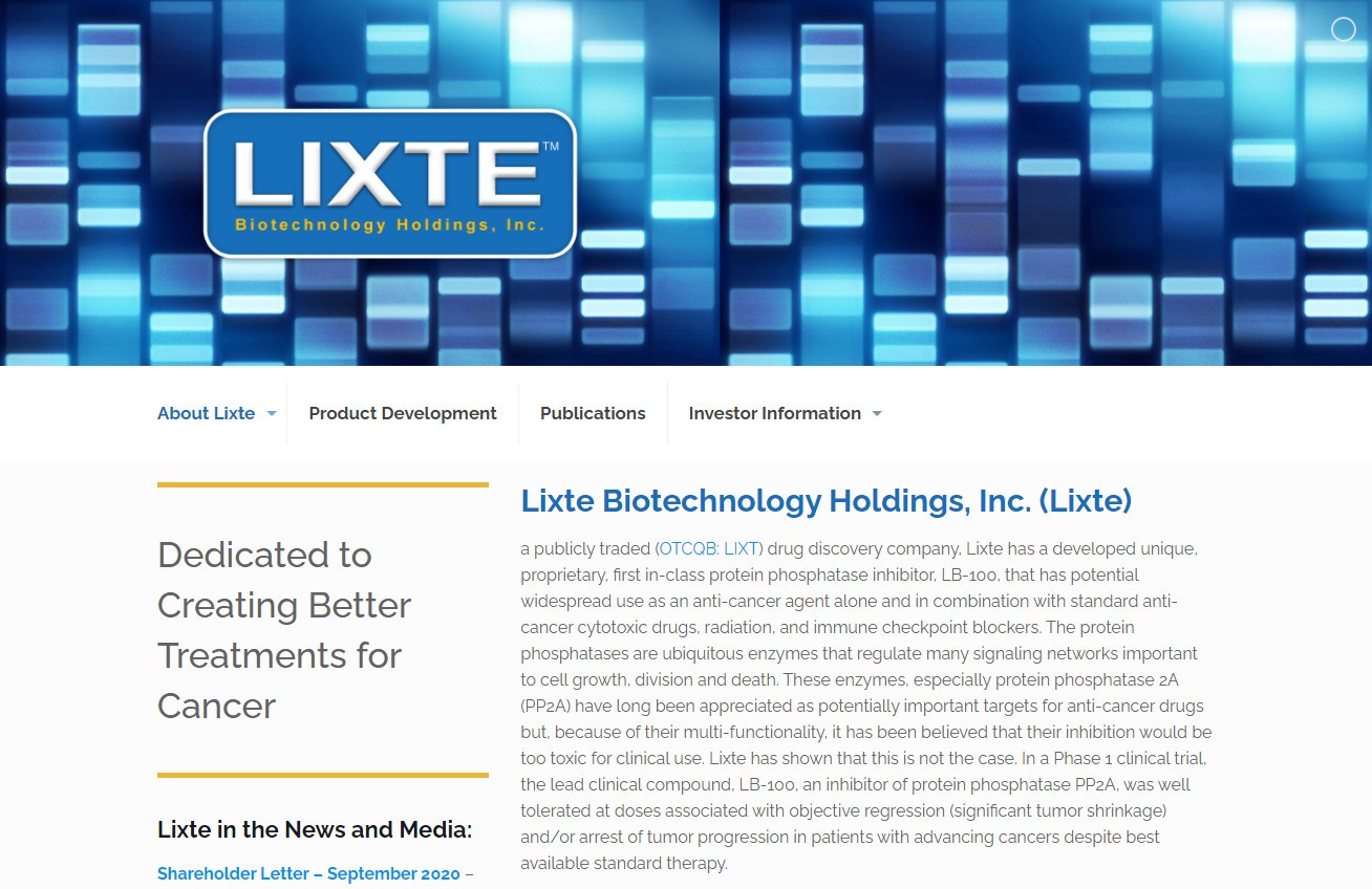 Lixte Biotechnology Holdings (LIXT)